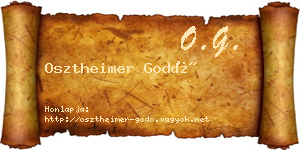 Osztheimer Godó névjegykártya